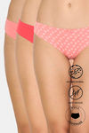Zivame Anti-Microbial Low Rise Full Coverage Bikini Panty (Pack of 3) - Multicolor — thumbnail 1